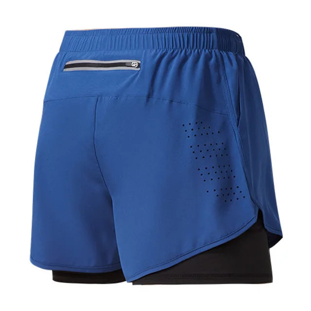 Quick-Dry Double-Layer Running Shorts