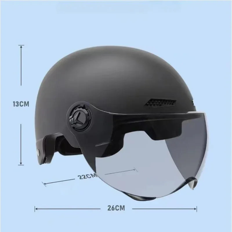 3C Certified Bicycle & Motorcycle Safety Helmet with Goggles