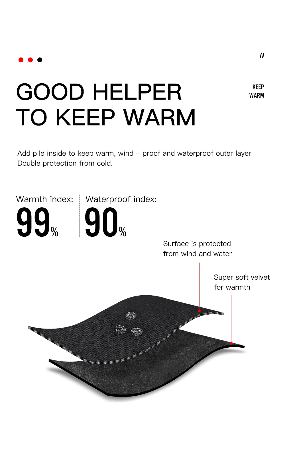 Winter Gloves Man Sports Bike Snow Bicycle Gloves Touchscreen Windstop Silicone Cycling Gloves Black Waterproof Bike Gloves