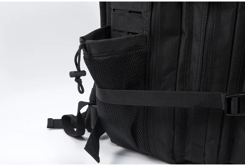 QT&QY 50L Tactical Backpack – MOLLE Survival Rucksack with Bottle Holder