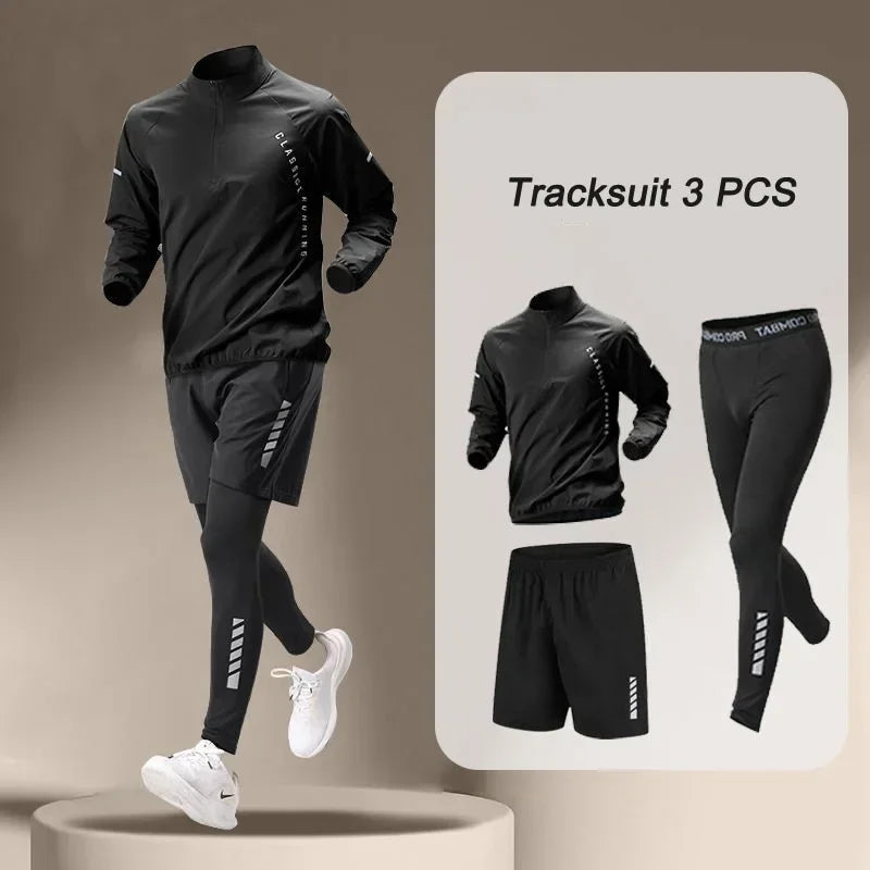 2024 Men's Quick-Dry Fitness Jacket & Jogging Set