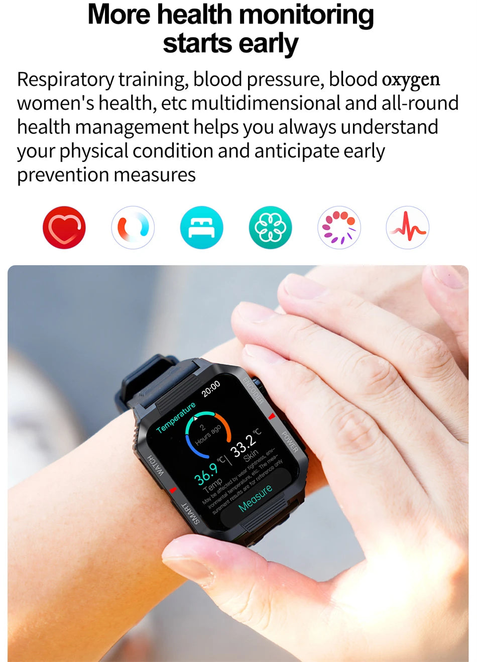 EGC+PPG GPS Sports Fitness Tracker Smartwatch: