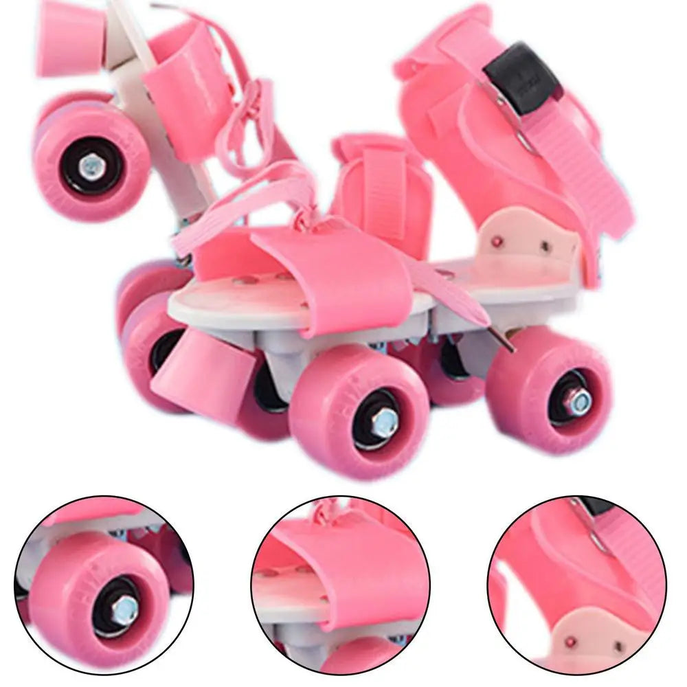 Beginner Roller Skates for Girls – Adjustable Double Row