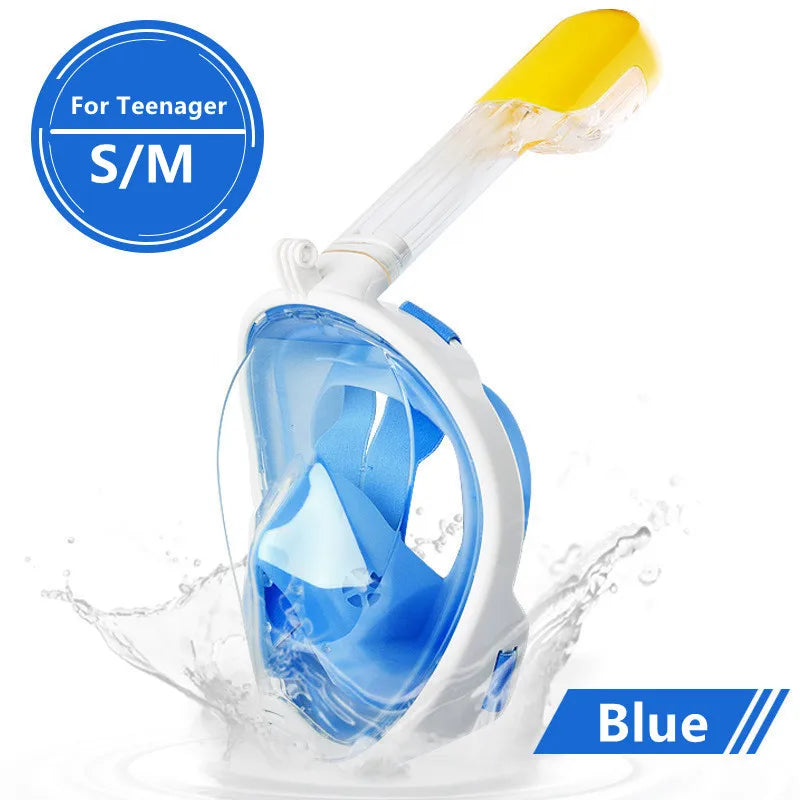 Underwater Anti-Fog Full Face Snorkeling and Diving Mask for Adults and Kids
