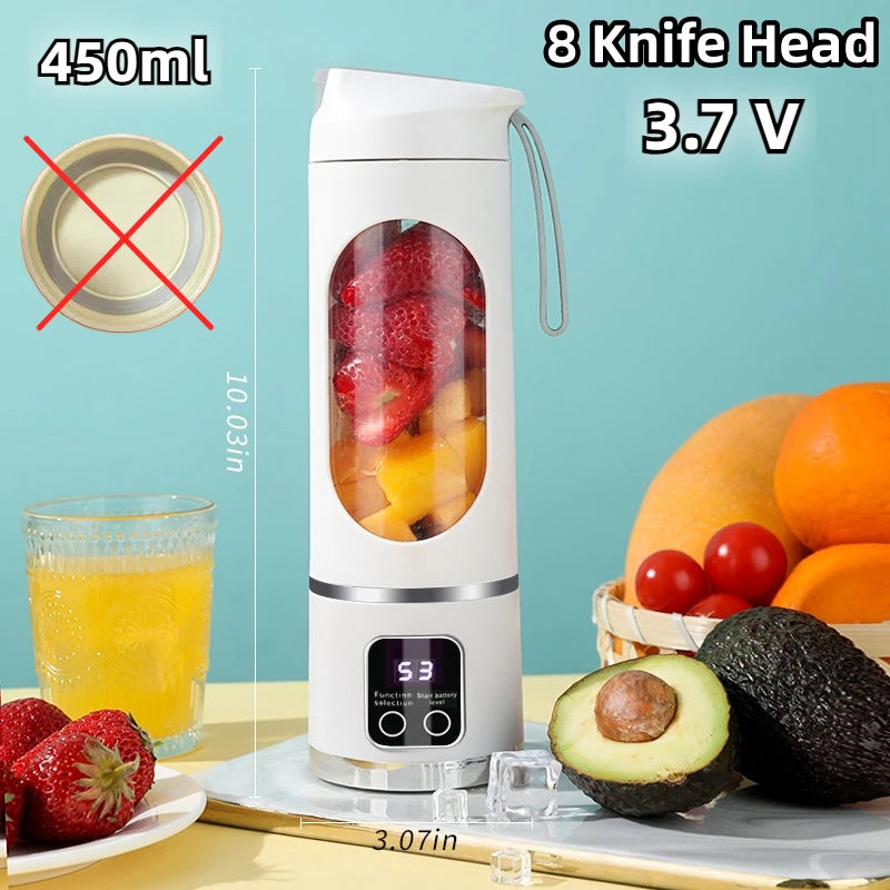 Portable 2-in-1 Blender Bottle – 700ML Smoothie & Juice Maker