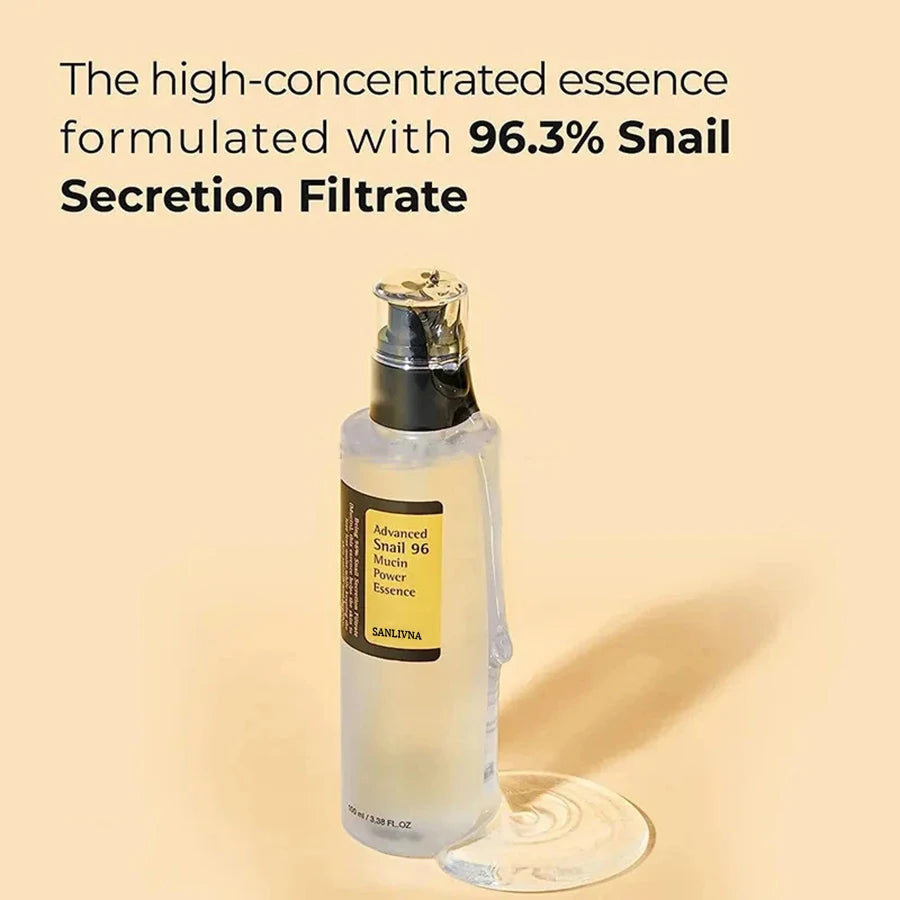 Snail Mucin 96% Korean Facial Essence – Hydrating & Anti-Aging Skin Repair