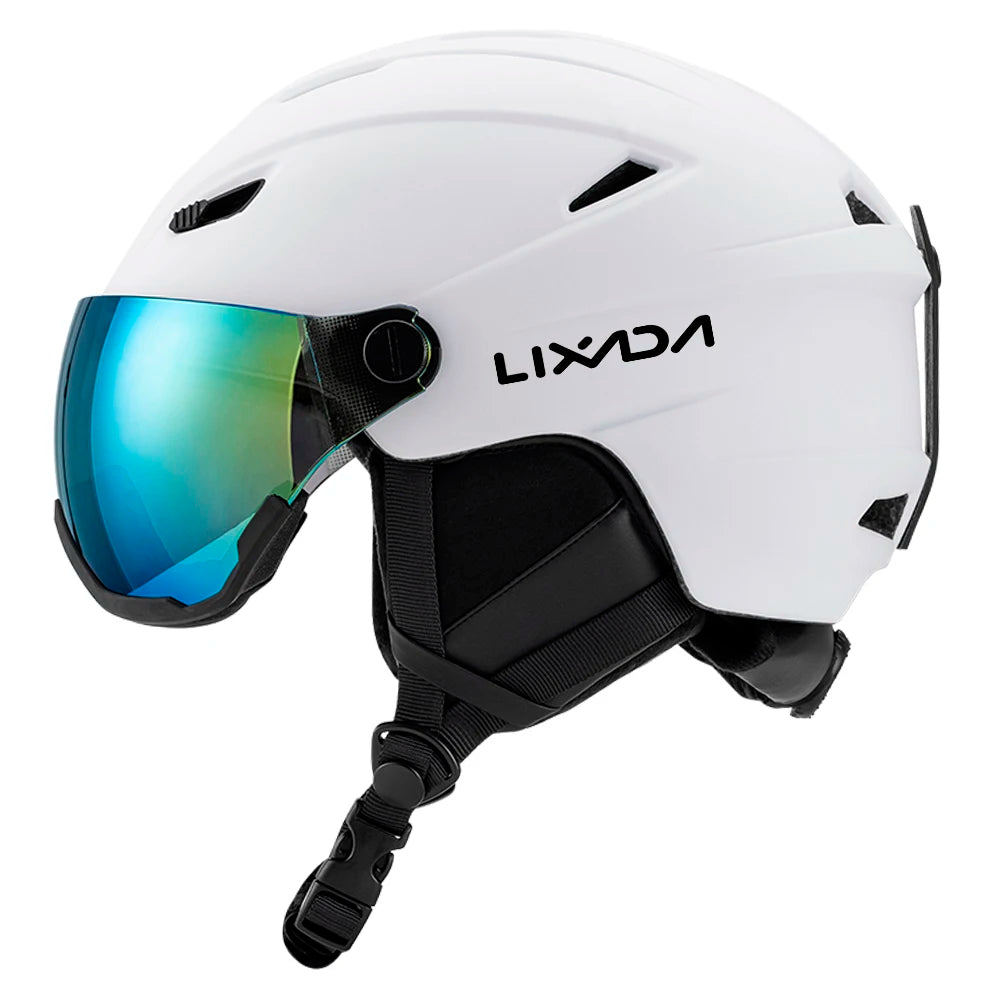 LIXADA Integrated Ski Helmet with Removable Visor Goggles – Men and Women’s Snowboard Helmet