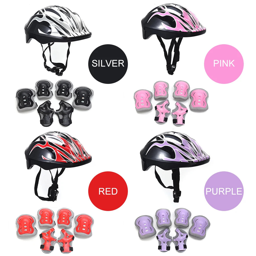 :Kids Safety Helmet & Pad Set – Full Protection Gear