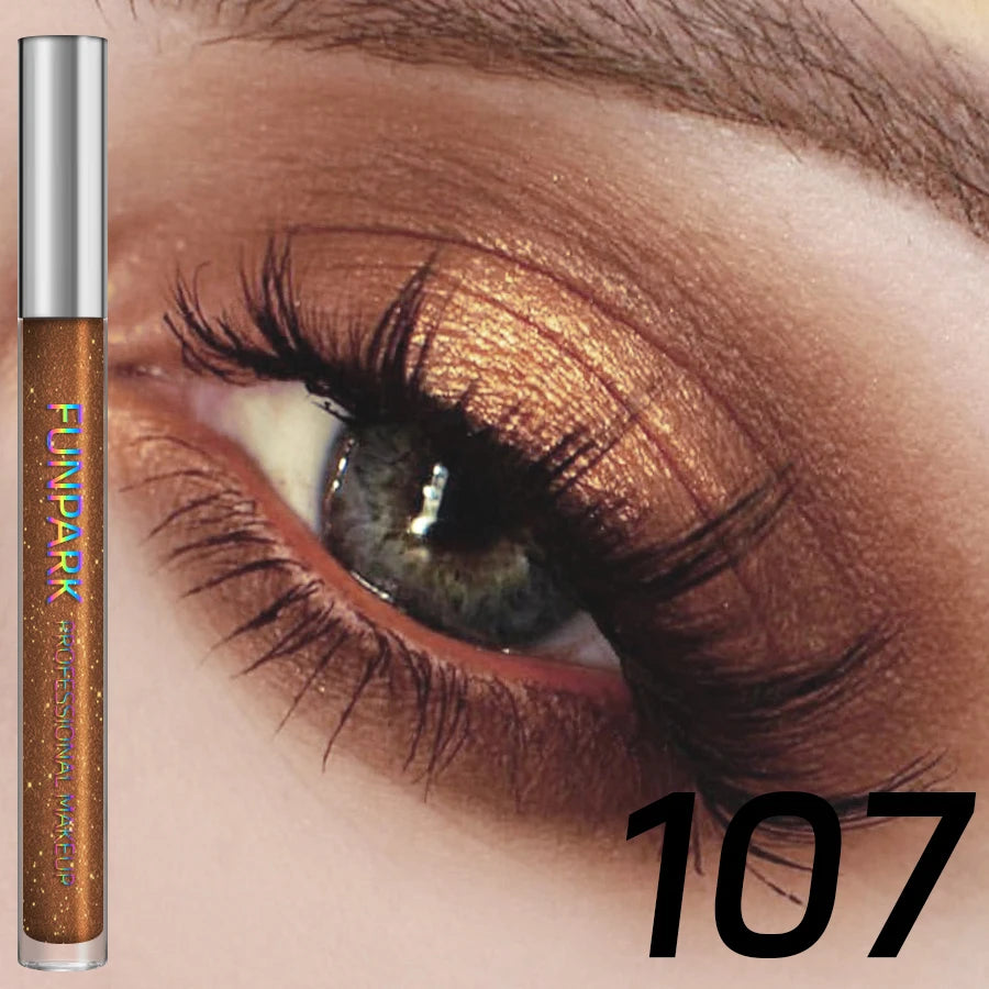 Colorful Liquid Eyeshadow & Glitter Eyeliner – Long-Lasting Shimmer