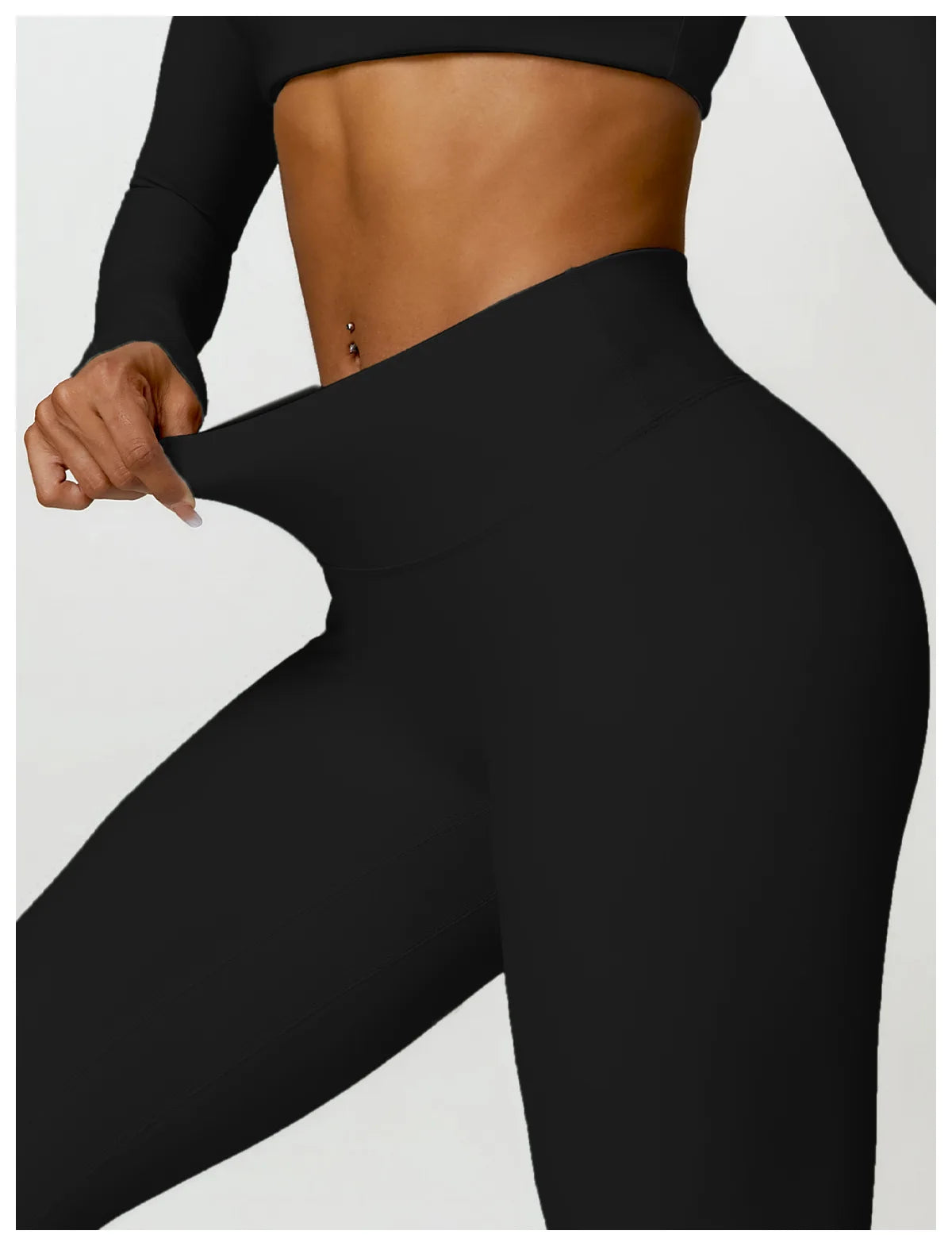 Women's 2PCS Quick-Dry Yoga Set – Long Sleeve Sports Shirt & Leggings