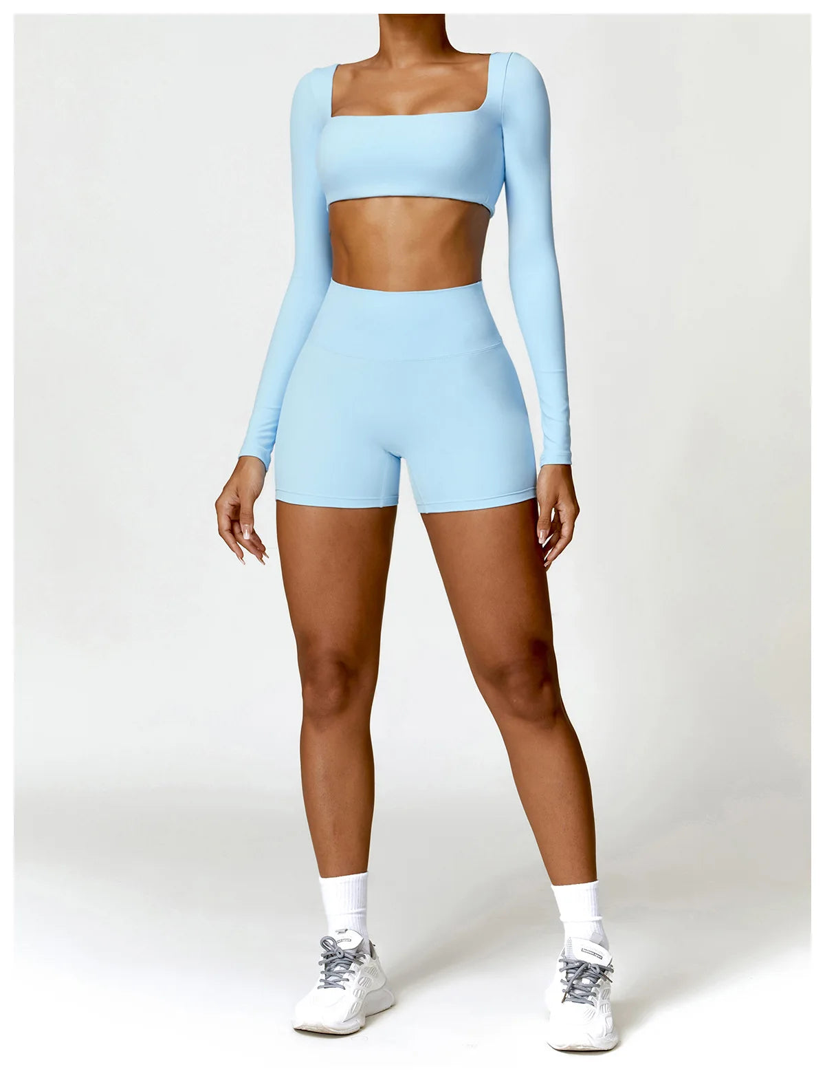 Women's 2PCS Quick-Dry Yoga Set – Long Sleeve Sports Shirt & Leggings