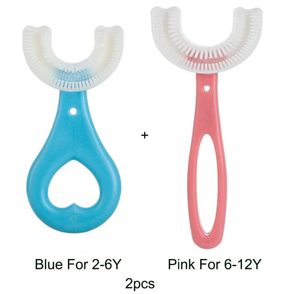 360° U-Shaped Silicone Toothbrush for Kids