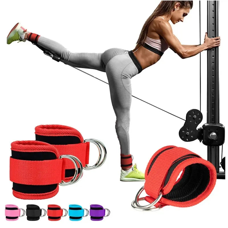 Double D-Ring Ankle Straps for Cable Machines – Glutes & Leg Training