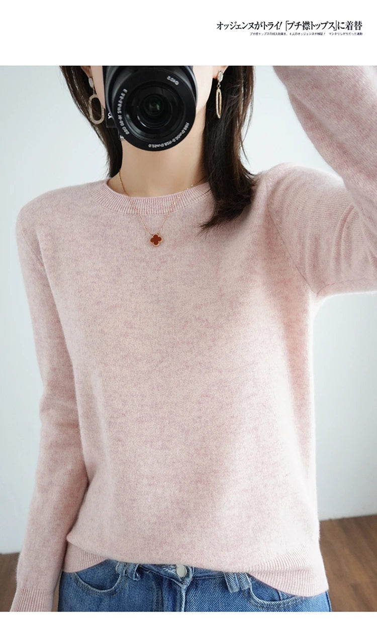 Autumn and Winter Cashmere Sweater for Women:
