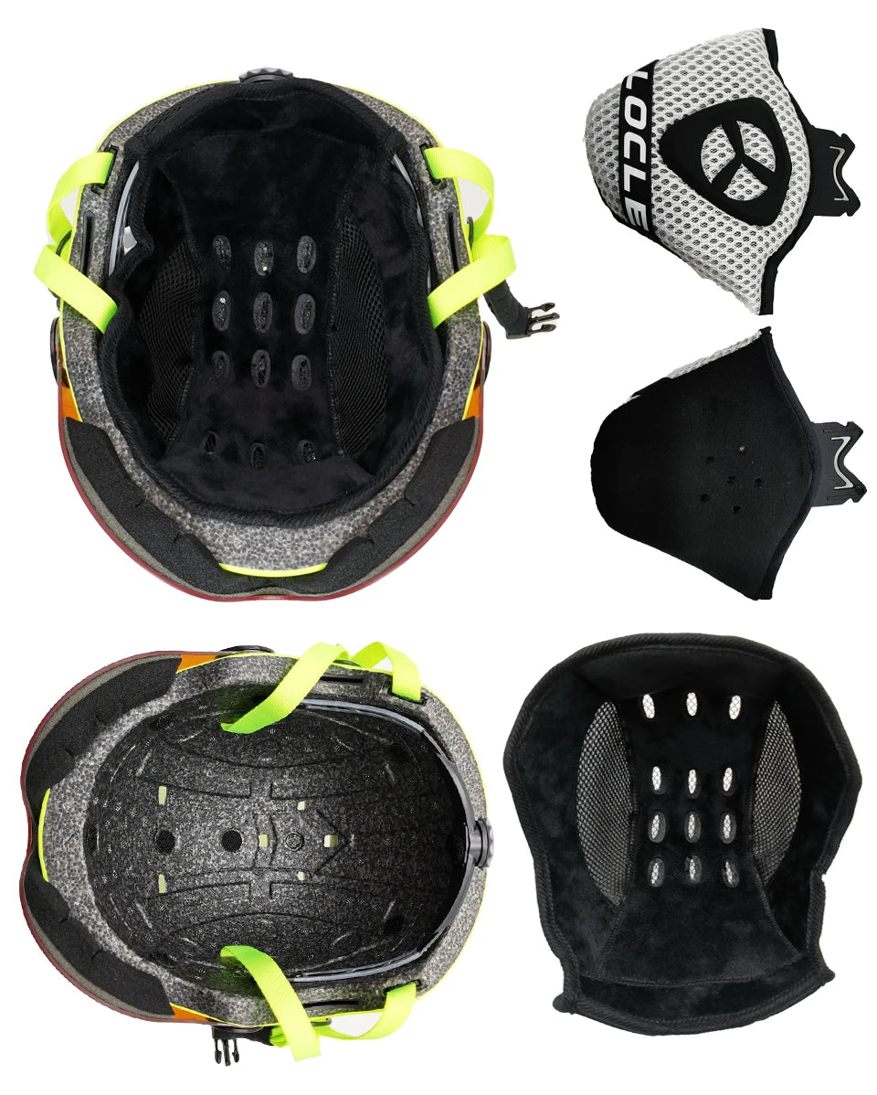 LOCLE Ultralight Ski & Snow Helmet with Visor