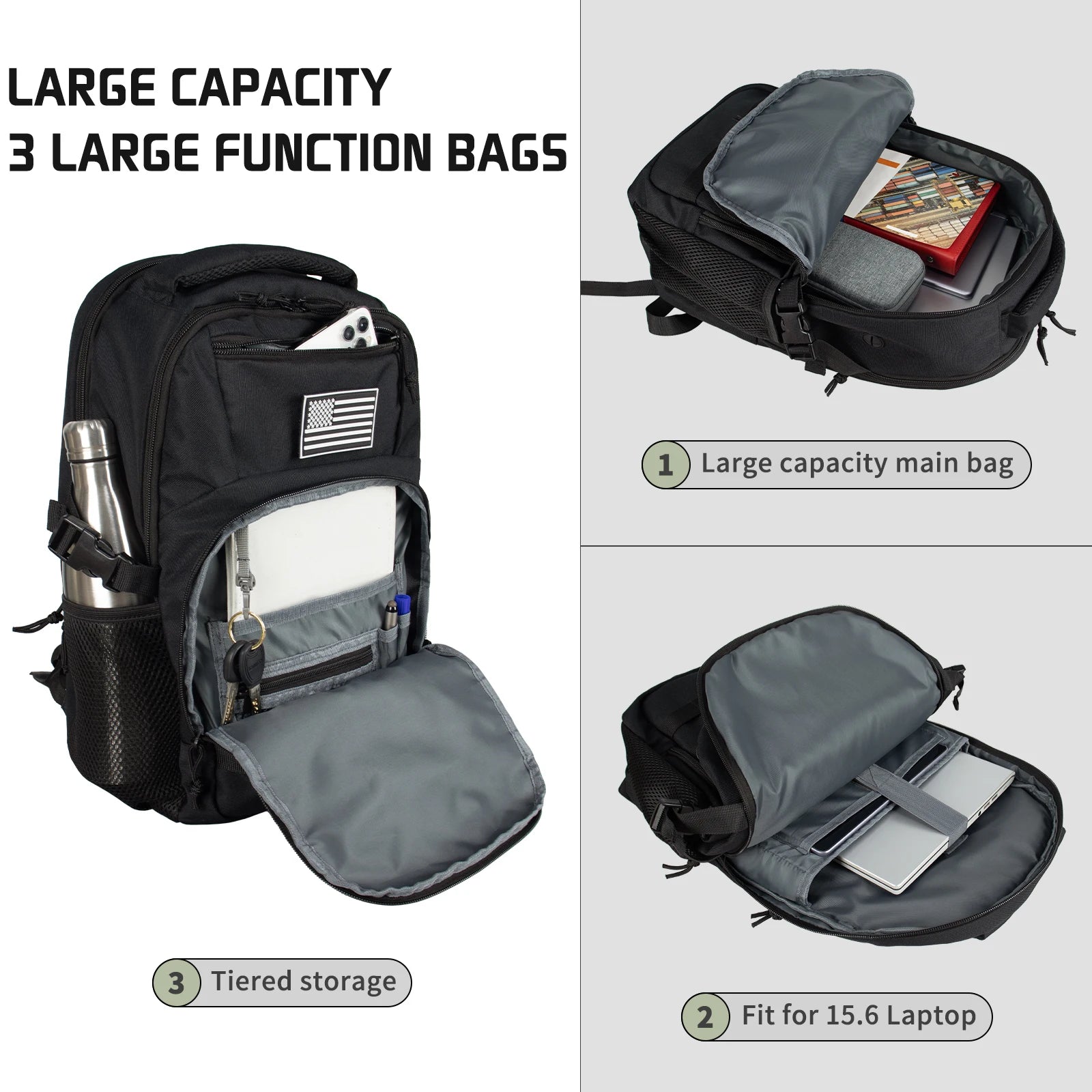 25L/35L/50L Tactical Backpack – Waterproof Outdoor Rucksack for Men