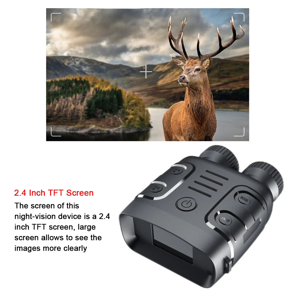 1080P Infrared Night Vision Binoculars – 5X Digital Zoom for Day & Night Use