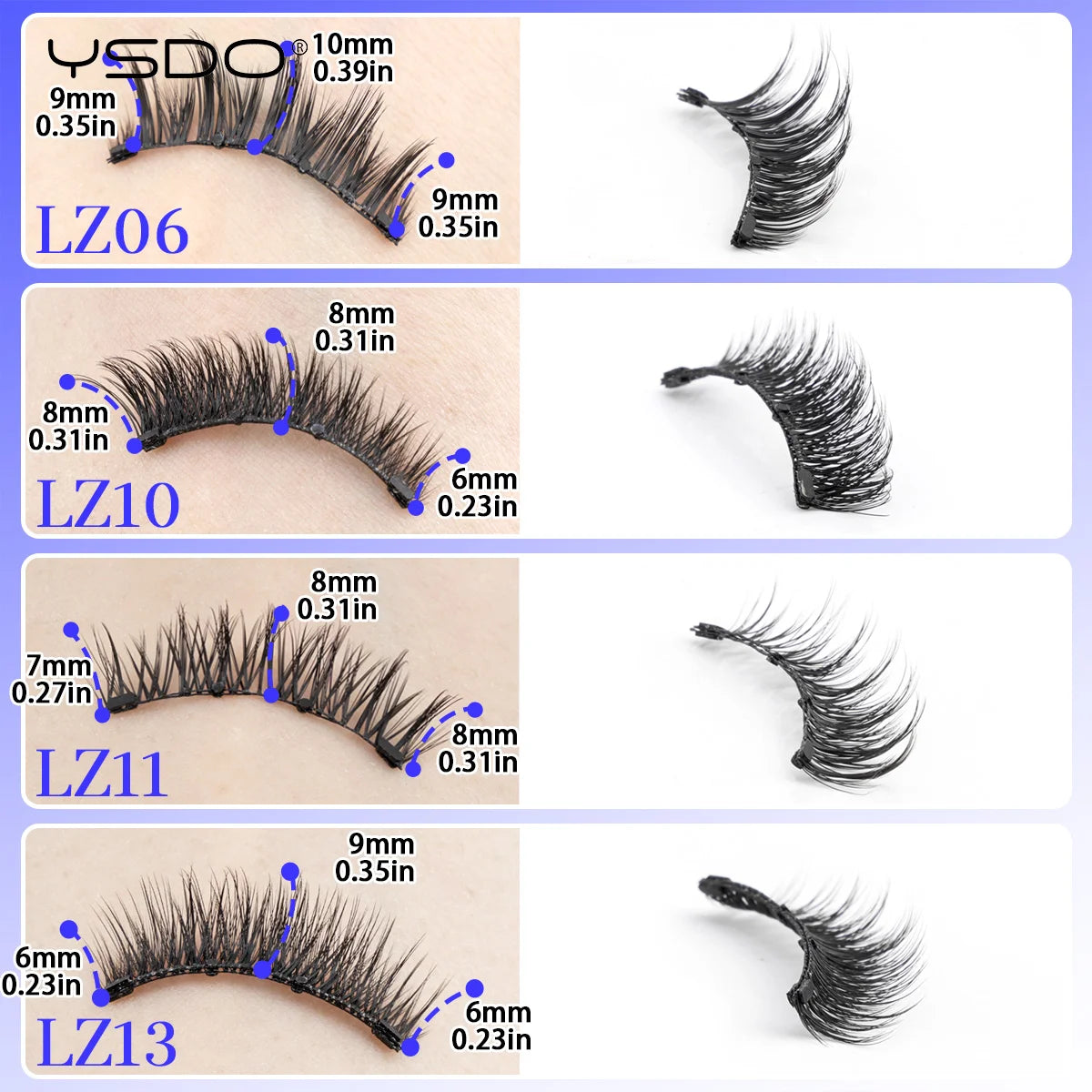 1 Pair Magnetic 3D Lashes – No Glue, Reusable, Handmade