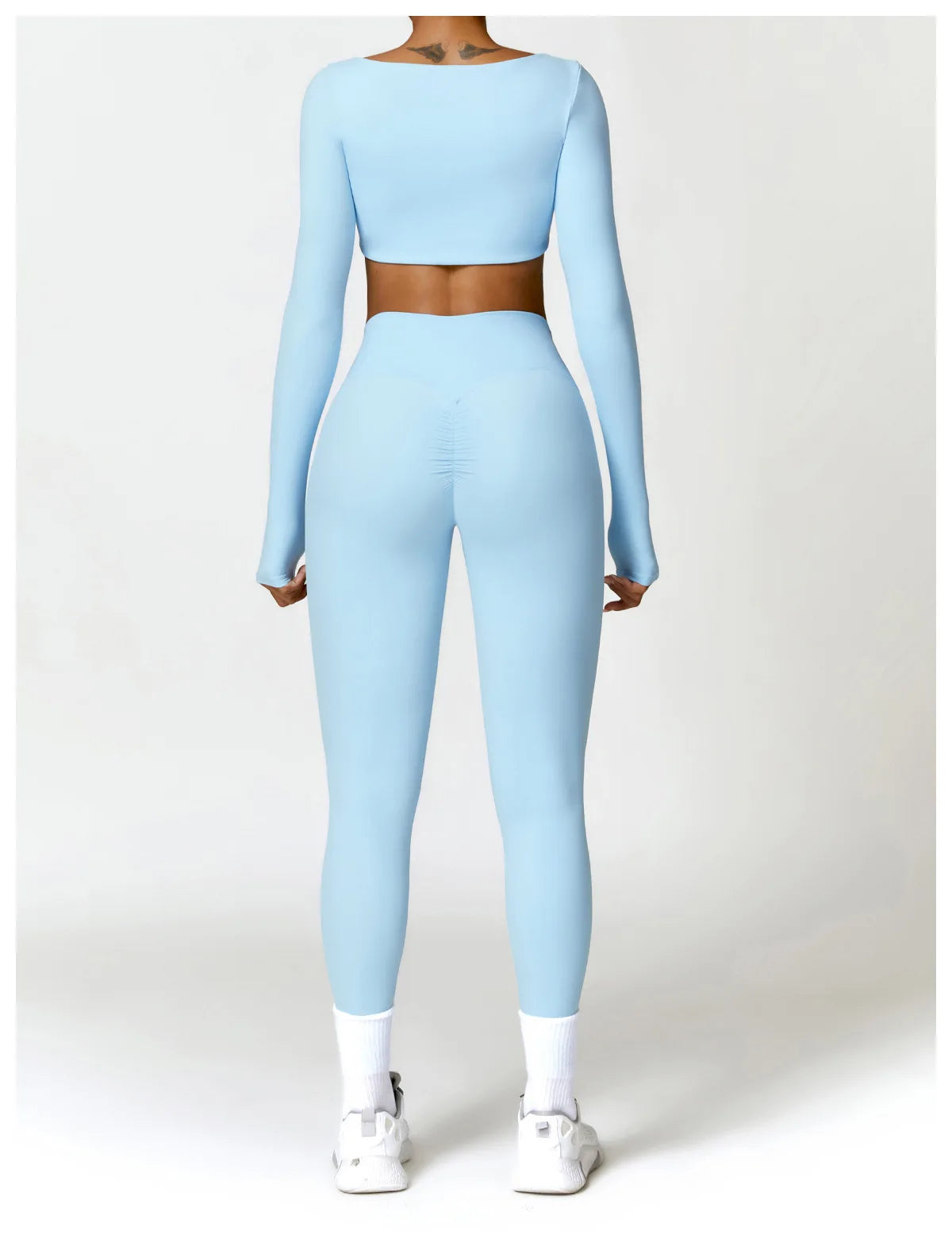 Women's 2PCS Quick-Dry Yoga Set – Long Sleeve Sports Shirt & Leggings