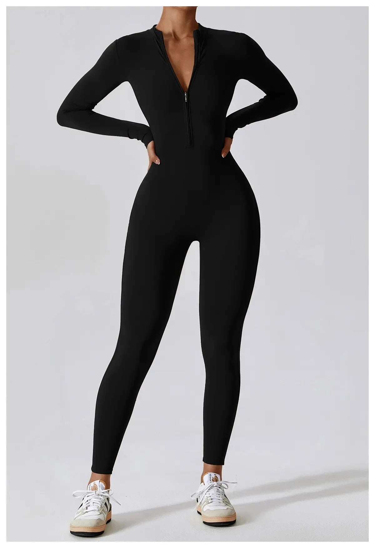 Women's Summer Zipper Workout Jumpsuit – Short Sports Tracksuit