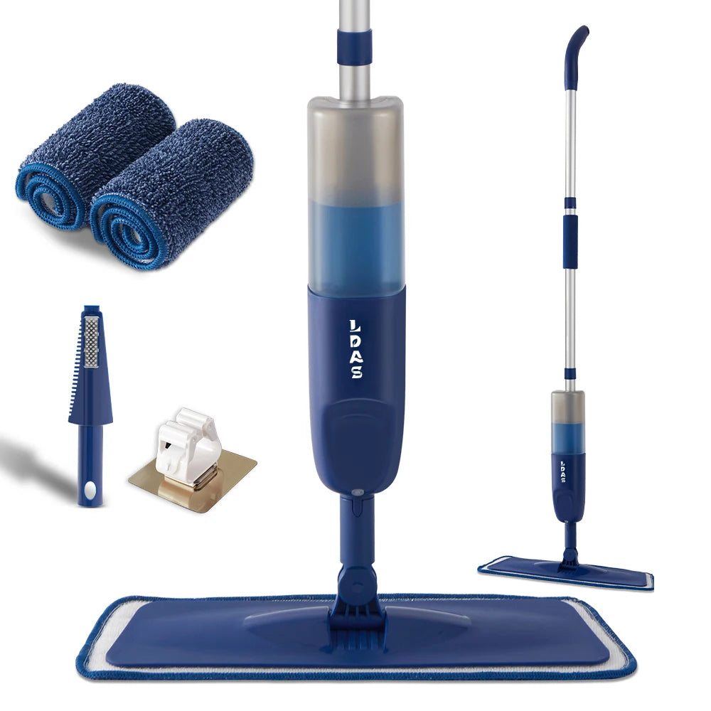 DARIS Spray Mop – 500ml Bottle, 3 Microfiber Pads, Wet & Dry Floor Cleaning Mop