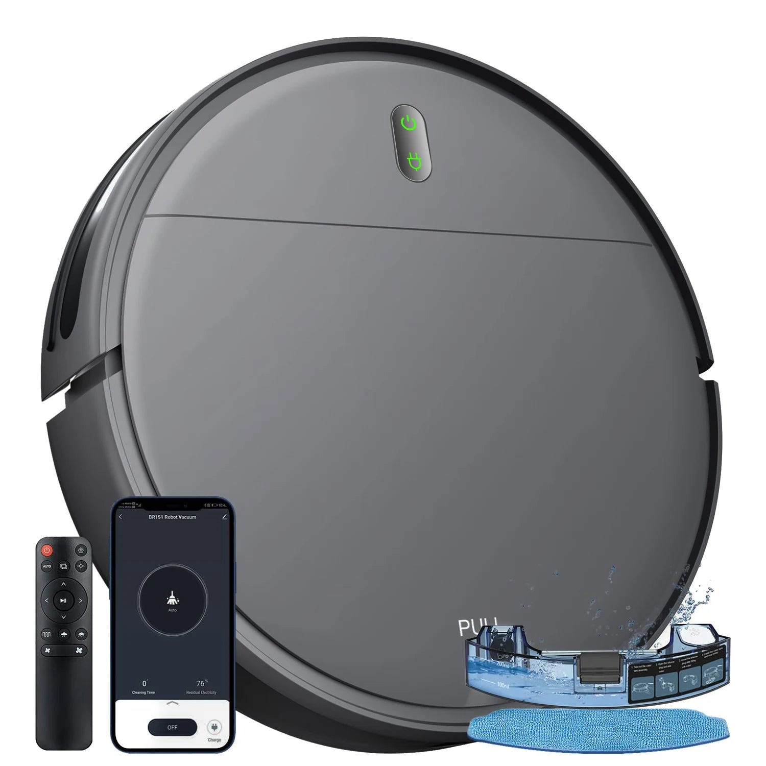 GOOVI 6000Pa Robot Vacuum Cleaner – App-Controlled with Wet Mopping & Auto Charging