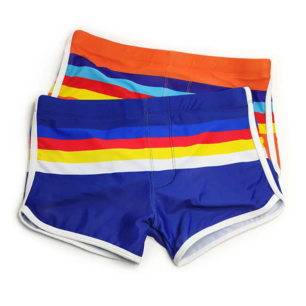 Men's Quick-Dry Swim Trunks – Striped Surf & Beach Shorts