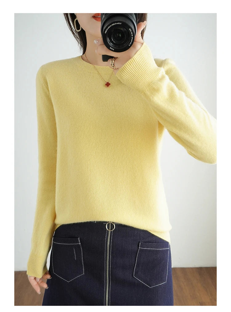Autumn and Winter Cashmere Sweater for Women: