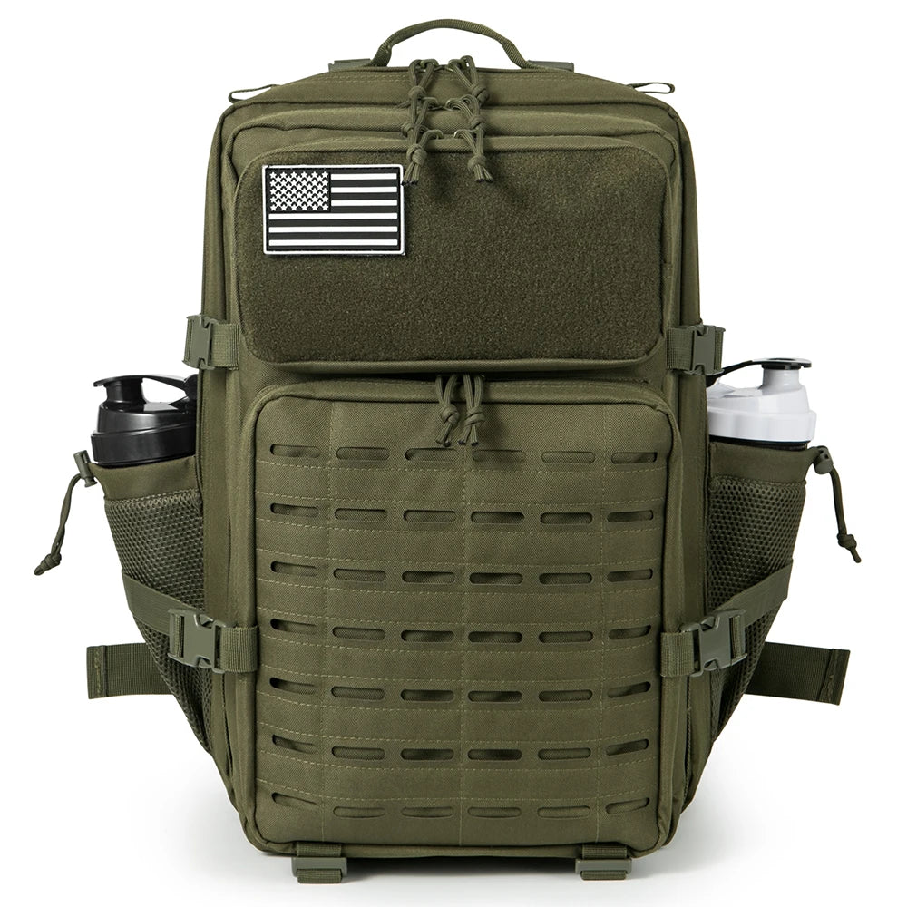 QT&QY 50L Tactical Backpack – MOLLE Survival Rucksack with Bottle Holder