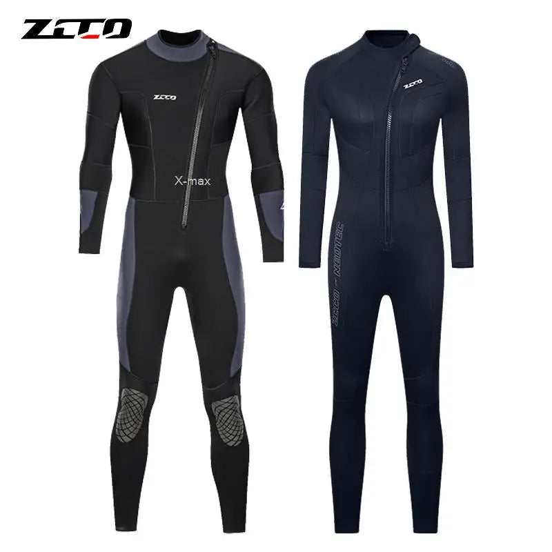5mm Neoprene Long-Sleeve Diving Wetsuit for Men & Women
