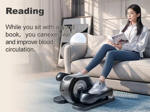 Under Desk Elliptical Machine with Remote & 12-Speed Adjustment