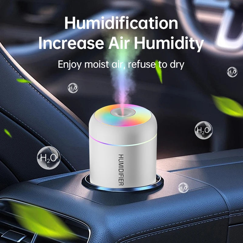 Mini MistMate™ USB Aroma Diffuser – 180ML Air Humidifier with LED Lights