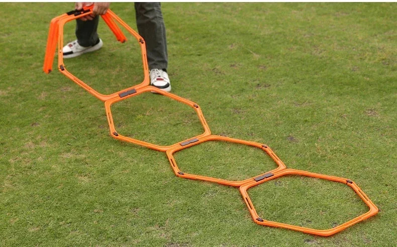 6Pcs Agility Hurdles Set – Football & Soccer Footwork Training Rings