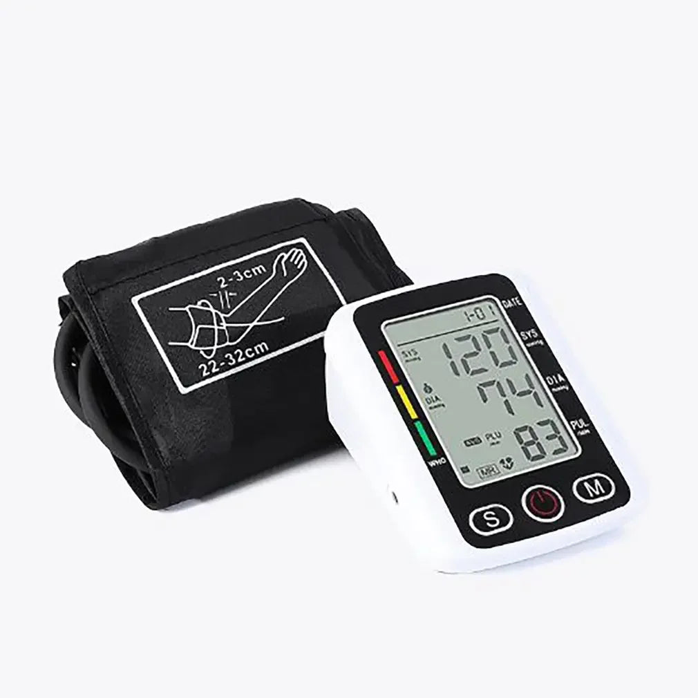 Portable Tonometer Digital Tensiometer Heart Rate Monitor Arm Blood Pressure Monitor BP Equipment Automatic Professional Medical