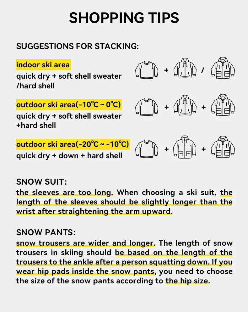 VECTOR Ski Wear Women Man Hooded Sweater Reflective Trend Ski Wear Thickened Warmth and Waterproof Ski Equipment Ski Suit Women