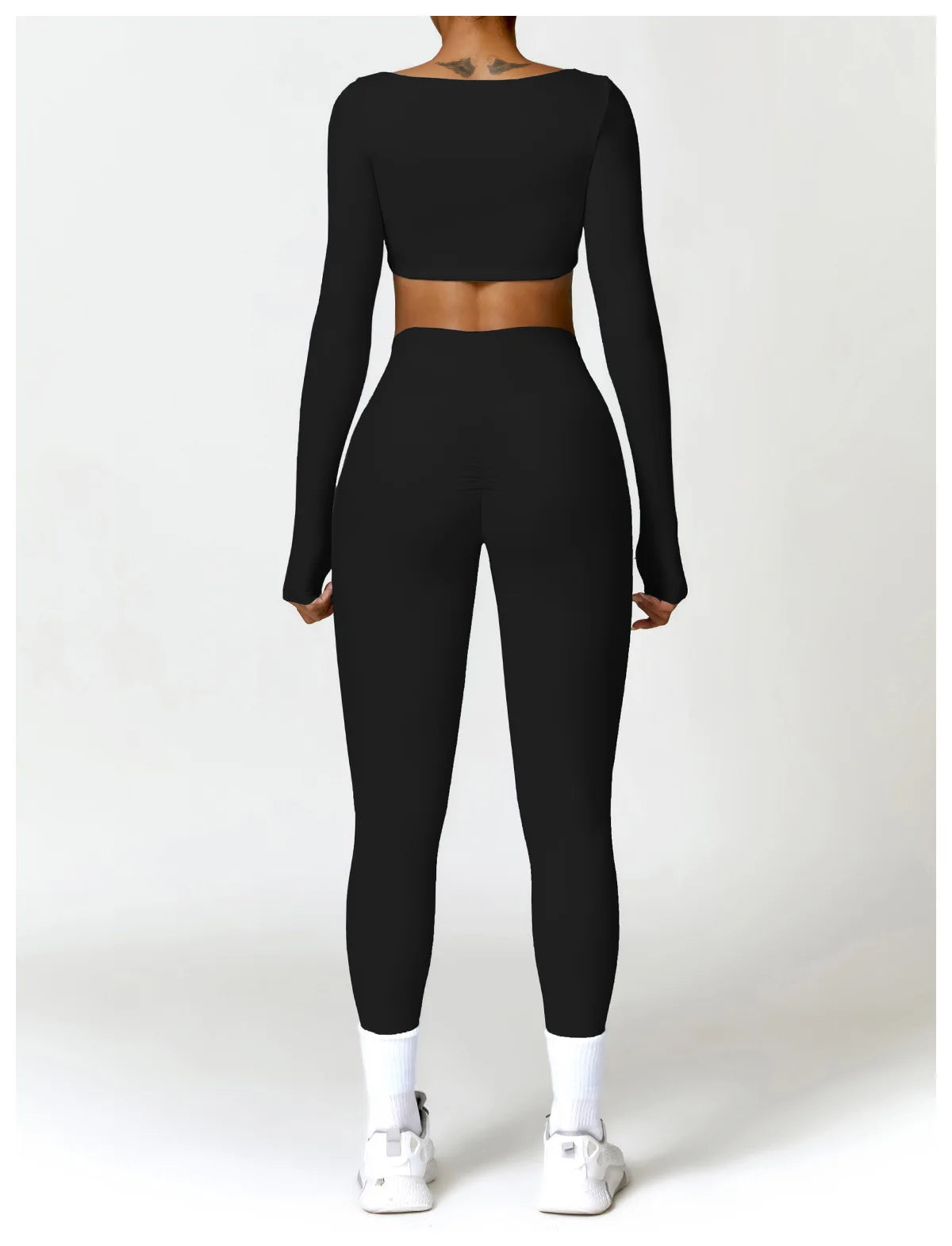 Women's 2PCS Quick-Dry Yoga Set – Long Sleeve Sports Shirt & Leggings