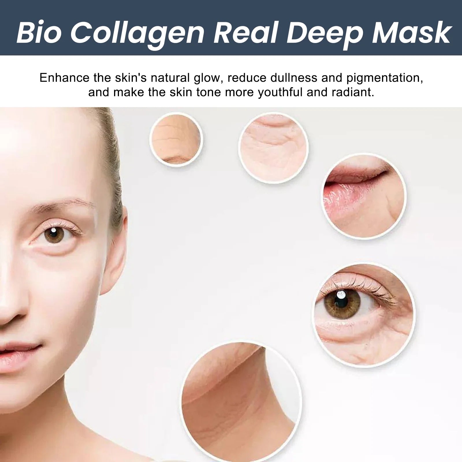 Bio Collagen Face Mask Shrink Pores Deep Hydrating Overnight Mask Moisturizing Refreshing Brightening Face Skin Care