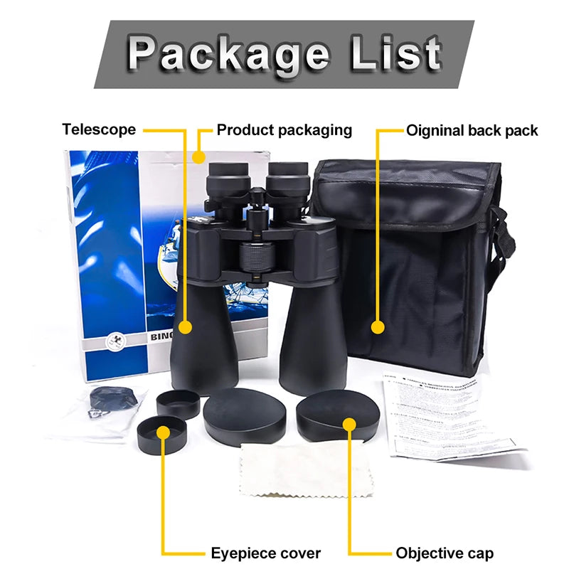 10-380x100 Zoom HD Monocular – Long Range BAK4 Telescope for Hunting & Travel
