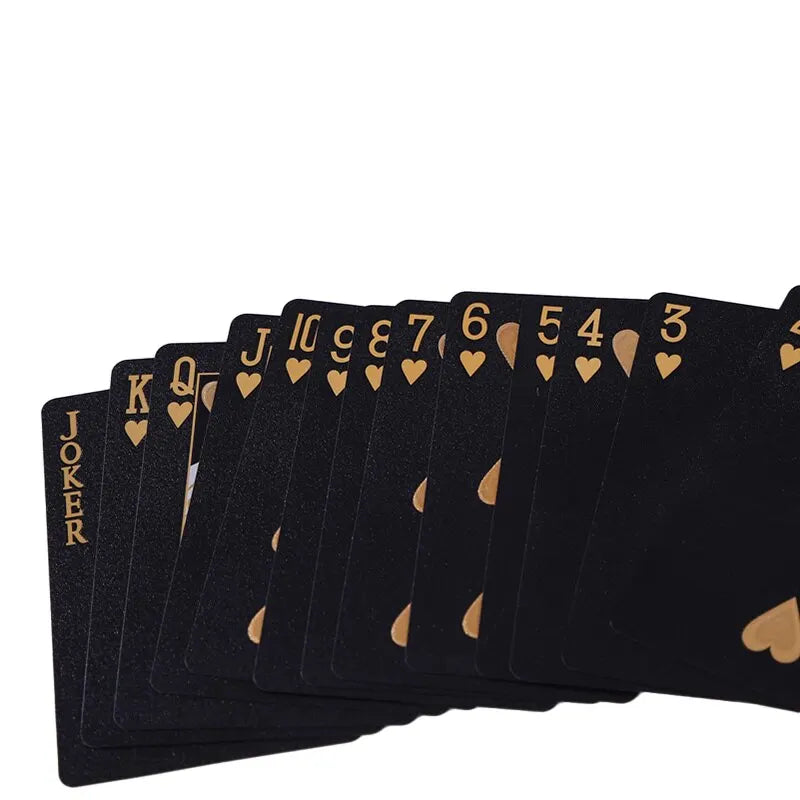 Color Black & Gold Playing Card Game – Waterproof Poker Set