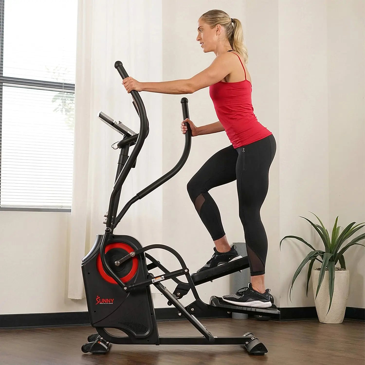 Home Elliptical Trainer with 8-Level Magnetic Resistance and Performance Monitor