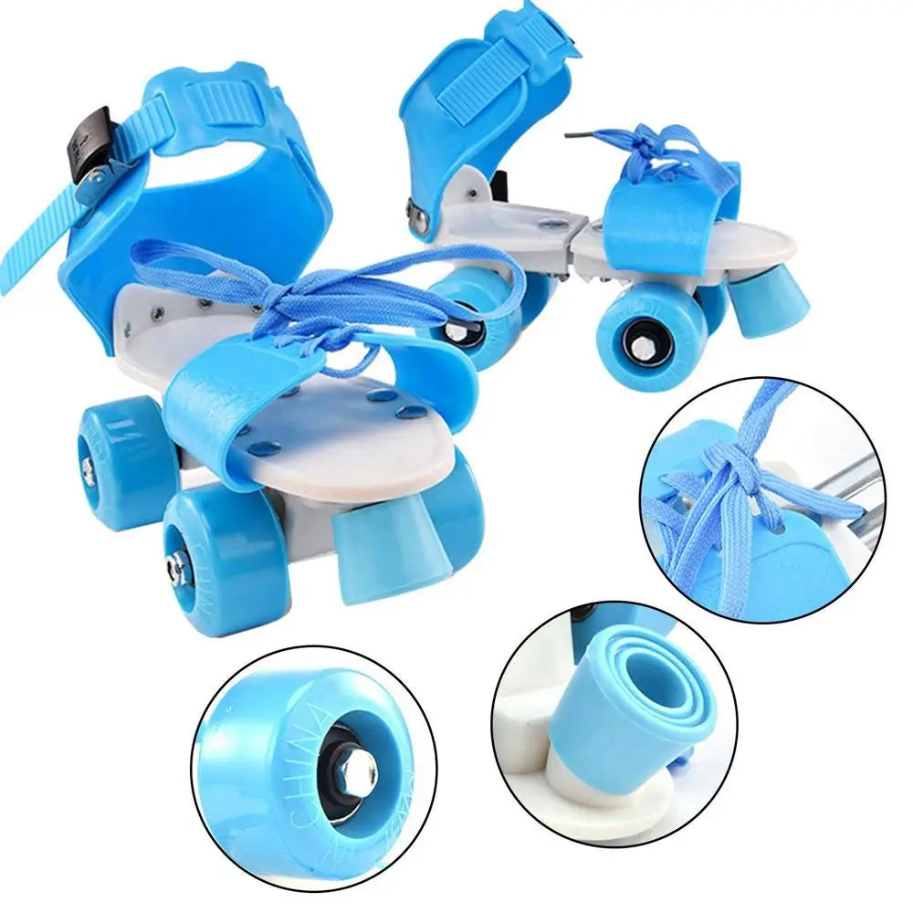 Beginner Roller Skates for Girls – Adjustable Double Row