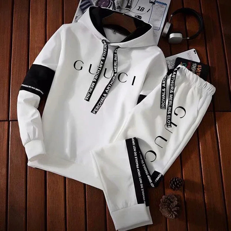 2024 Men’s Casual Sport Tracksuit Set with Hoodie (S-3XL)