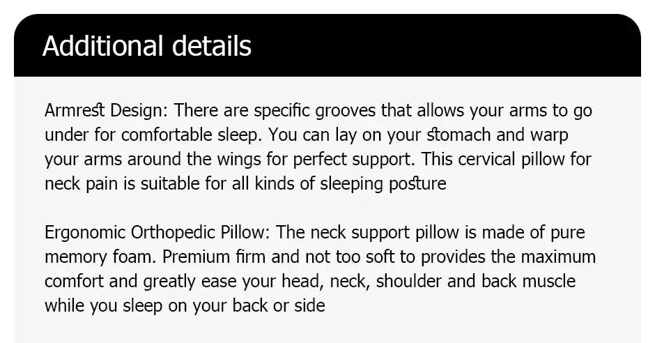 Butterfly-Shaped Memory Foam Pillow – Orthopedic Cervical Support