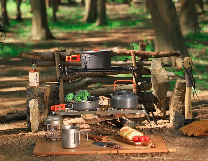 Camping Cookware Kit – Lightweight Aluminum Outdoor Cooking Set