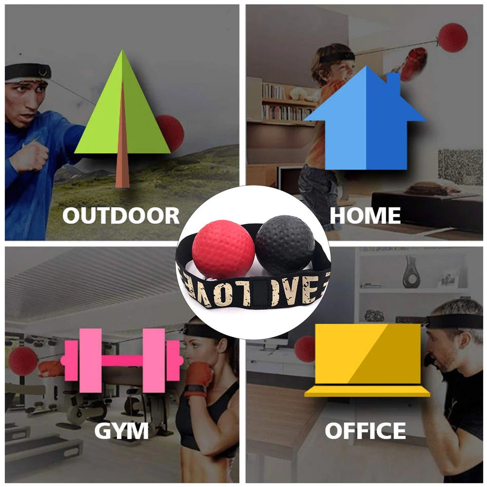 Boxing Speed Ball Headband – PU Punch Ball for MMA & Fitness Training