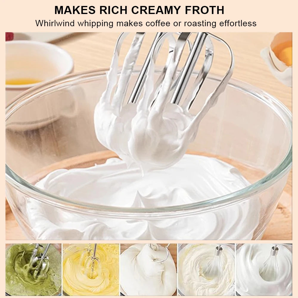 Electric Hand Mixer – Portable Cream & Pastry Blender with Automatic Egg Beater