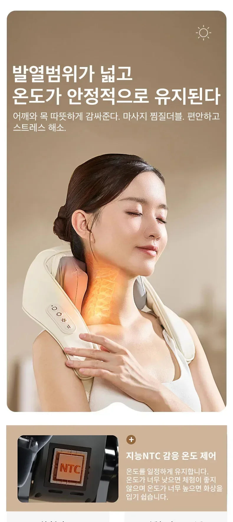 Electric Shoulder & Neck Massager with Heat – 10W Trapezius & Cervical Relief