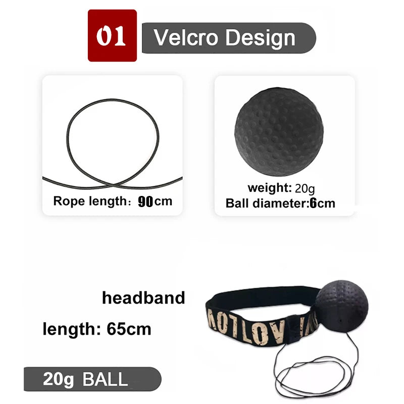 Boxing Speed Ball Headband – PU Punch Ball for MMA & Fitness Training
