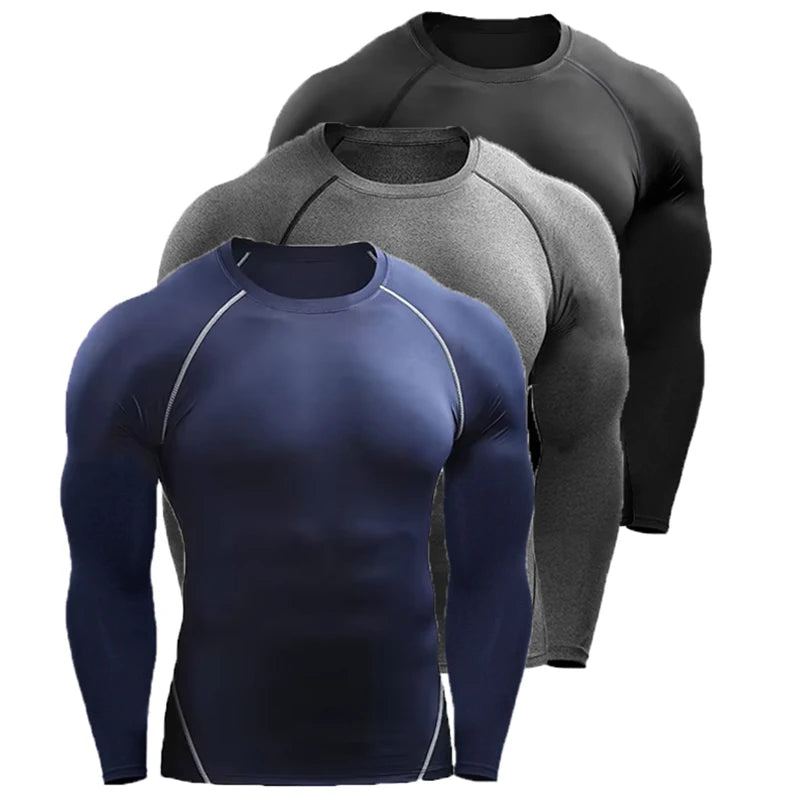 Men's Compression Long Sleeve Training T-Shirt – Athletic Workout Top