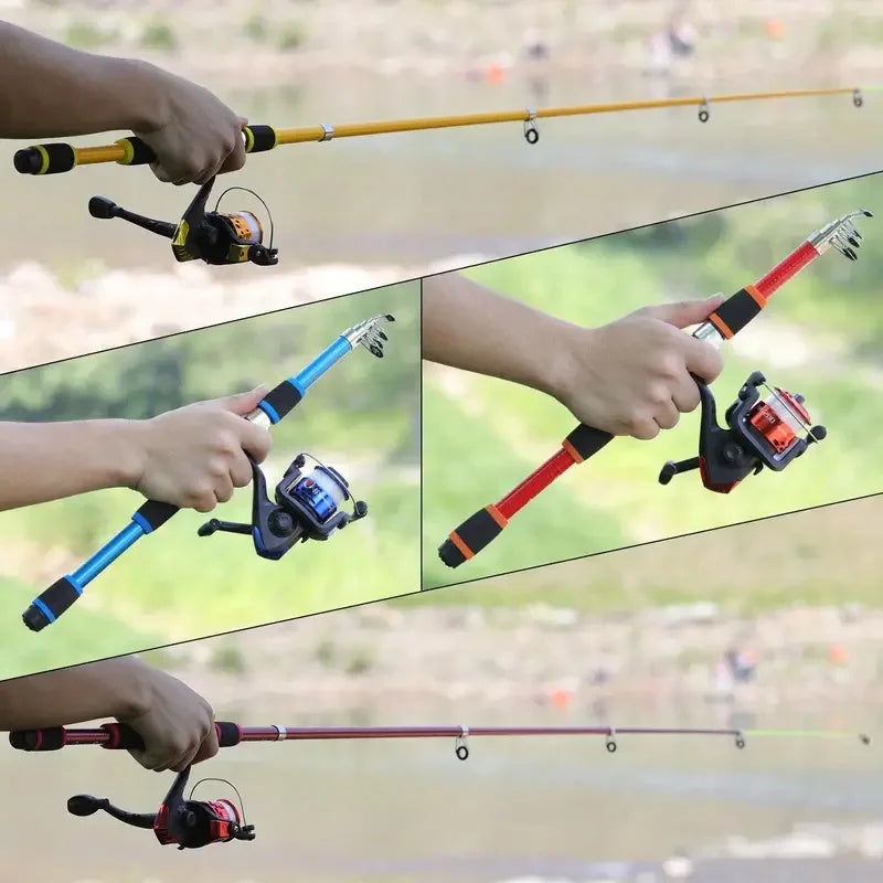 Telescopic Fishing Rod & Reel Combo Kit – Full Travel Set with Baits & Hooks